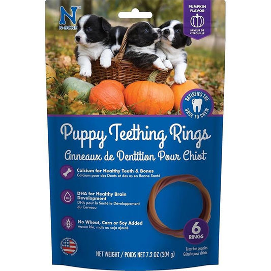 N-Bone Puppy Teething Ring Pumpkin Flavor 7.2 OZ/(6 Pack)