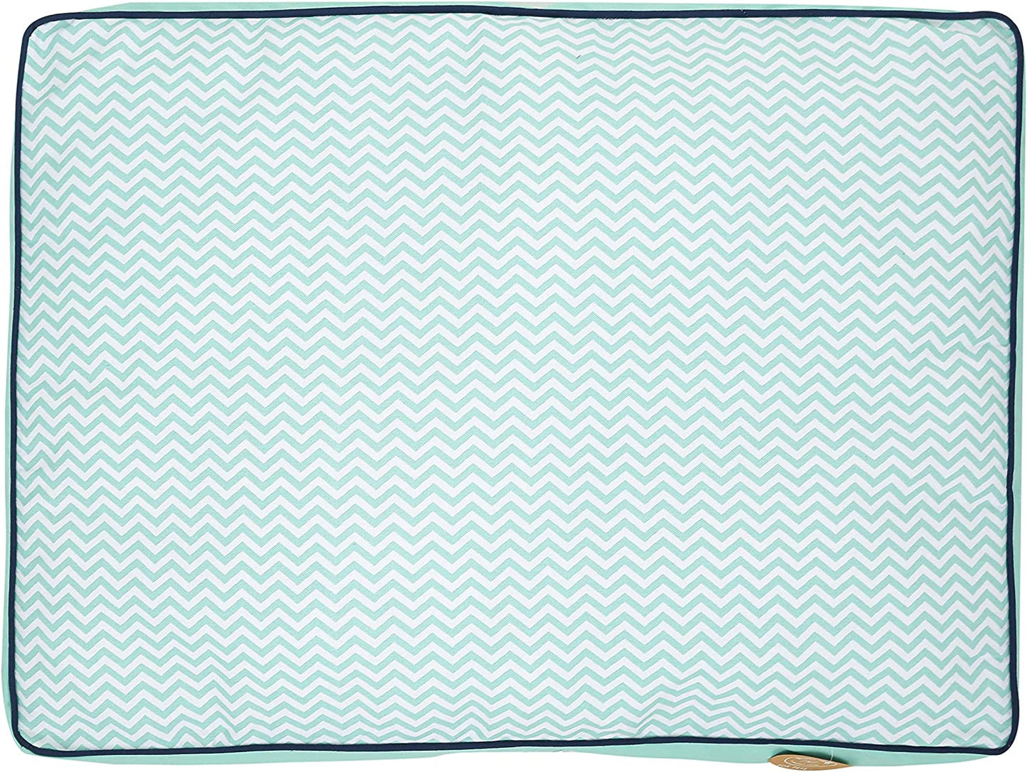 Now House for Pets Teal Chevron Cushion Dog Bed, Large: Machine Washable Dog Bed for Large Dogs by