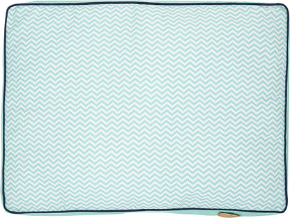 Now House for Pets Teal Chevron Cushion Dog Bed, Large: Machine Washable Dog Bed for Large Dogs by
