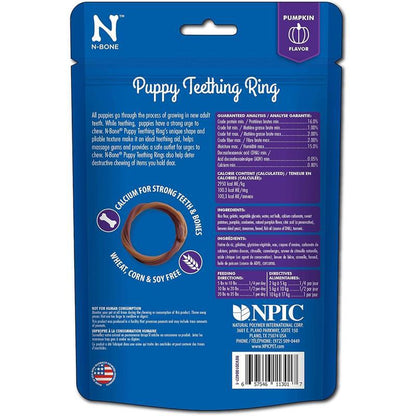 N-Bone Puppy Teething Ring Pumpkin Flavor 7.2 OZ/(6 Pack)