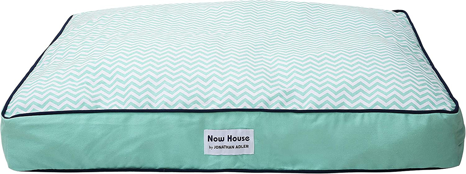 Now House for Pets Teal Chevron Cushion Dog Bed, Large: Machine Washable Dog Bed for Large Dogs by