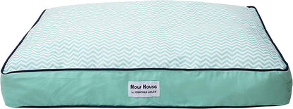 Now House for Pets Teal Chevron Cushion Dog Bed, Large: Machine Washable Dog Bed for Large Dogs by